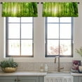 thumbnail image 4 of LALILO Kitchen Curtain Valance Forest Trees Nature Green Wood Rod Pocket Window Curtain 52"x 18" Set of 2, 4 of 7