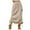 Khaki, variant on PUMISAS Cargo Skirts For Women Solid Color Skirts Soft Summer Mid-Length Skirts Casual Loose Button Down Skirts With Side Pockets