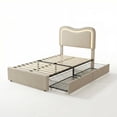 thumbnail image 2 of Cama Tapizada para Niños con Luz LED y 2 Cajones - Estructura Individual con Cabecero - Diseño Encantador para Niñas y Niños - Plataforma Robusta de Madera sin Box Spring, 2 of 6