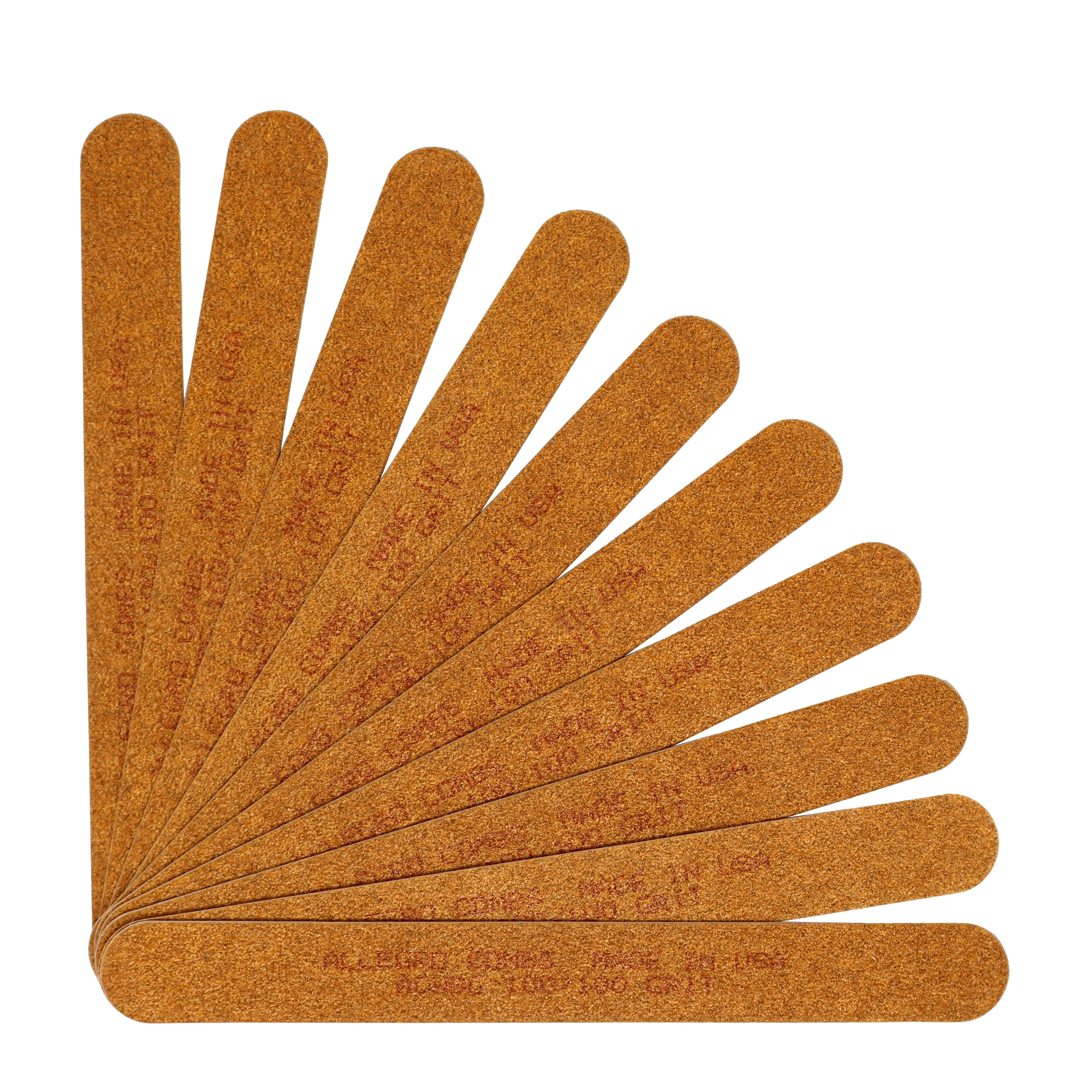 Allegro Combs 7 In. Nail Files Double Sided Wooden Emery Boards For