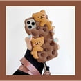 thumbnail image 2 of for iPhone 14 Plus Case Cookie Bear Kawaii Phone Cases,Cute iPhone 14 Plus Case with Strap Lanyard 3D Cartoon Bear Soft Silicone Protective Case Funny for iPhone 14 Plus Women Girls, 2 of 7