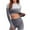 Grey, variant on Hpapadks Gym Sets Woman 2 Piece Quick Dry Sportswear Yoga Fitness Wear Tight Long Sleeve Gradient Crop Tops Pants Set Yoga Sets for Women Black L