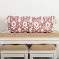 thumbnail image 2 of Set of 4 Pink With White Flowers And Tassels Cushion Cover, 2 of 2