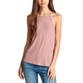 thumbnail image 2 of Ladies Sleeveless Halter Neck Rayon Spandex Rib Top, 2 of 2