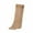 Khaki, variant on Dasayo Wide Calf Ladies Boots Slouchy Yellow Mid-Calf Winter Kitten Heel Side Zip Pointed Toe Boots Women Shoes 36