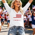 thumbnail image 4 of Fabrcox S-5XL 1776-2026 250 Anniversary USA Shirt Women 3/4 Sleeve Flag Print 4th of July Shirts Women Independence Day Celebration Freedom Patriotic Womens Tunic, 4 of 4
