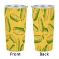 thumbnail image 4 of Vaso de acero inoxidable con tapa y diseño de mazorcas de maíz frescas y maduras, taza térmica portátil de 20 oz, 4 of 7