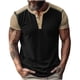 thumbnail image 2 of pstuiky camisetas de hombre, Blusas versátiles de moda con botones, cuello redondo y manga corta para hombre camisas casuales para hombre m, 2 of 9