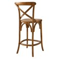 thumbnail image 3 of Counter Stool Chair, Walnut, Wood, Bar Pub Cafe Bistro Dining Kitchen Hospitality Restaurant, Modern Contemporary HB33826, 3 of 11
