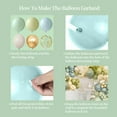 thumbnail image 7 of Sage Green Balloon Garland Arch Kit - 139pcs with Gold Balloons, 7 of 7