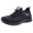 01#Black, variant on Men Thunder Logo Breathable Mesh Sneakers Elastic Lace Lightweight Daily Walking Athletic Trainers