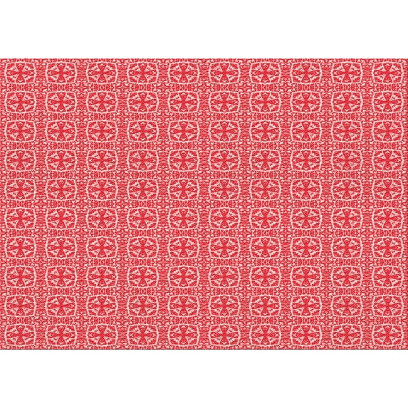 Ahgly Company Machine Washable Indoor Rectangle Transitional Light Coral Pink Area Rugs, 7' x 9'