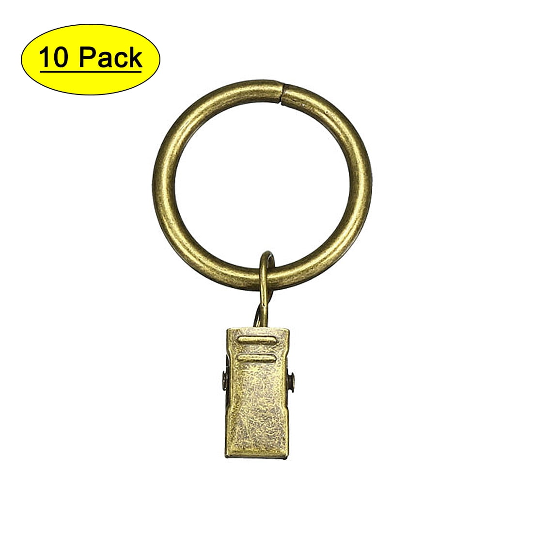 10 Pack Curtain Clips Rings Strong Metal Drapery Shower ...