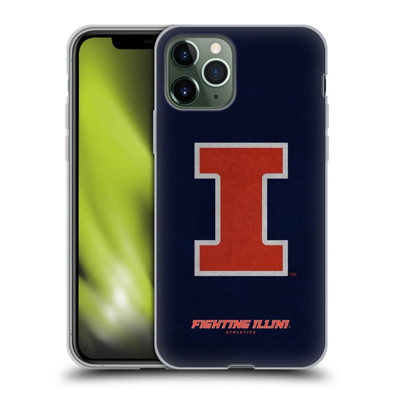 Head Case Designs Officially Licensed University Of Illinois U Of I University Of Illinois Distressed Look Soft Gel Case Compatible with Apple iPhone 11 Pro