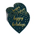thumbnail image 1 of Inkdotpot 100 Pack Happy Holiday Favor Paper Tag Craft Real Gold Foil Hang Tag, 1 of 8