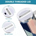 thumbnail image 3 of Yayeee 40oz Stainless Steel Tumbler with Straw and Handle Double-Wall Insulated Travel Water Bottle, Pink Stripes, 3 of 8