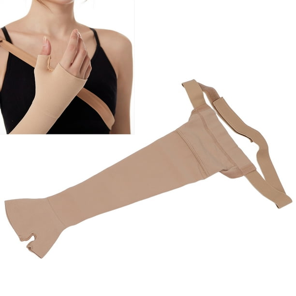 Lymphedema Compression Arm Sleeve, Post Mastectomy Support Arm Sleeve  Breathable Hook And Elastic Polyurethane For Swelling Support S,M,L,XL 