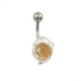 thumbnail image 1 of Navel Ring with Dolphins and Disco Ball Design 14g, 1 of 3