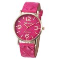 thumbnail image 1 of yingyy Montre Ronde en Cuir pour Femmes Hommes Garçons Filles Design Simple Rouge, 1 of 6