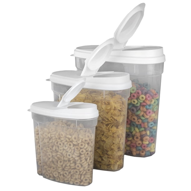 3 Piece Plastic Cereal Container - Walmart.com - Walmart.com