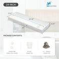 thumbnail image 6 of 1PK 24 inch Linkable LED Under Cabinet Lighting with 5CCT Selectable, Hardwired & Plug-in, 70degree Swivel, Aluminum Material,White Finish,Dimmable with Wall Dimmers, 6 of 6