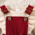thumbnail image 4 of WOYY Infant Girls Ruffle Long Sleeve Ribbed Bodysuit Jumper Dress Outfits, Sizes 9-12M, 4 of 8