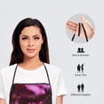 thumbnail image 4 of Zufioo Pink Blossoms Butterfly Print Tie-up Apron, Unisex Kitchen Apron - Oil-proof, Stain-proof and Waterproof, Suitable for Restaurants and Service Industries-One Size, 4 of 9