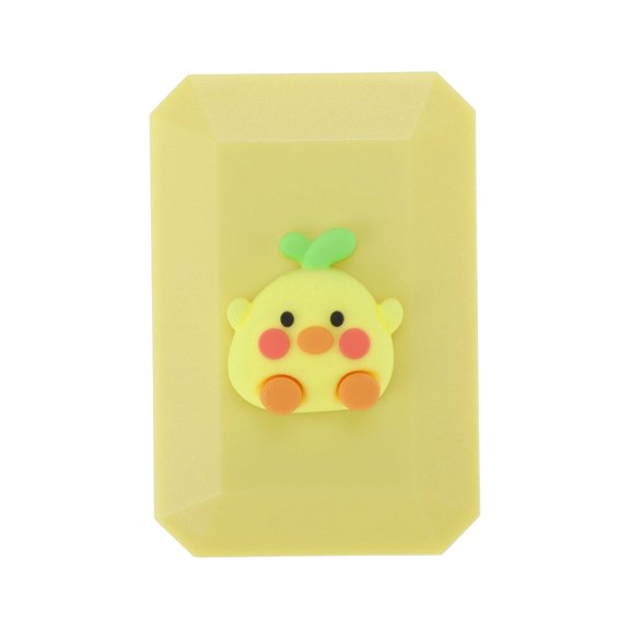 Unique Bargains 1 Set Contact Lens Case Contact Lens Container Contact Lens Carrier Chick Pattern 1.77"x2.48"x1.1" Yellow