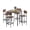 Mix Brown, variant on Mvvte 5-Piece Dining Table Set with Counter Height Table & 4 Bar Stools, Industrial Kitchen Dining Set with Footrest & Backrest, Space-Saving Dinette Set for Pub, Dining Room, Restaurant, Gray