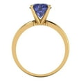 thumbnail image 4 of Solitaire Engagement Ring for Women - 2ct Simulated Tanzanite in 18K Yellow Gold Promise Ring, 4 of 6