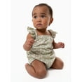 thumbnail image 3 of Modern Moments By Gerber Baby Girl Cotton Romper with Ruffle Straps, Sizes 0/3 Months - 24 Months, 3 of 10