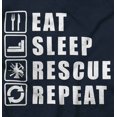 thumbnail image 2 of Eat Sleep Rescue Repeat Firefighter Zip Up Hoodie Men's Women's Brisco Brands S, 2 of 6