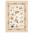 thumbnail image 2 of GlowSol 4x6 Washable Area Rug - Machine Washable Non-Slip TPR Backing, Hand-Drawn Pet & Floral Carpet for Living Room Bedroom Entryway, Rice, 2 of 8