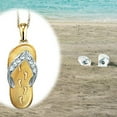 thumbnail image 3 of Necklaces & Pendants Footprint Necklace Footprint Pendant Decorative Chain for Men and Women, 3 of 8