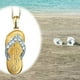 thumbnail image 4 of Huella Collar Huella Colgante Decorativo Hombres y Mujeres Cadena, 4 of 8