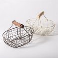 thumbnail image 6 of Wedding Flower Girl Baskets Small Rustic Flower Basket Wedding Metal Basket with Handle Tiny Petal Basket for Flower Girl Kid Wedding Home Decor, 7.09 x 4.72 x 4.92 Inch, 6 of 9