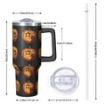 thumbnail image 2 of Halloween Jack Lanterns Pattern Tumbler with Handle and Lid,40oz Double Wall Vacuum Insulated Tumbler,Cups Gift for Women and Men, 2 of 7
