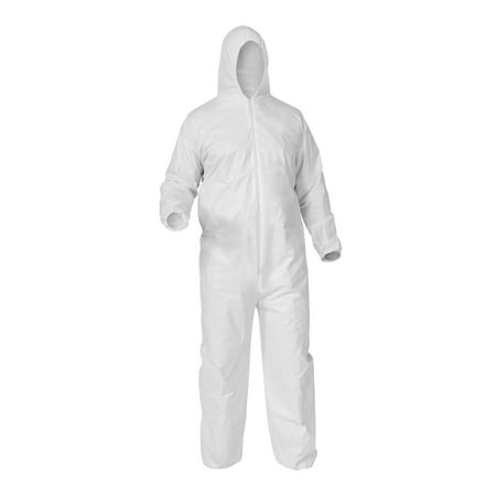- 25pcs Protective Disposable Coveralls w/ Hood Size: Large