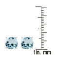 thumbnail image 3 of Sterling Silver with Natural Aquamarine Stud Earring, 3 of 4