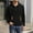 Black, variant on Men's Solid Long Sleeve Hooded Drawstring Casual Tee