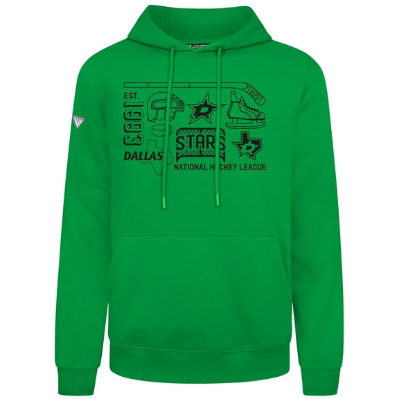 Men's Levelwear Green Dallas Stars Podium Campaign Pullover Hoodie