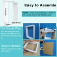 thumbnail image 2 of Magnetic Pet Door Kit White - 4 Way Locking Safety Pet Door for Small/Medium/Large Cats and Dogs - Easy to Install Door Flap, 2 of 7