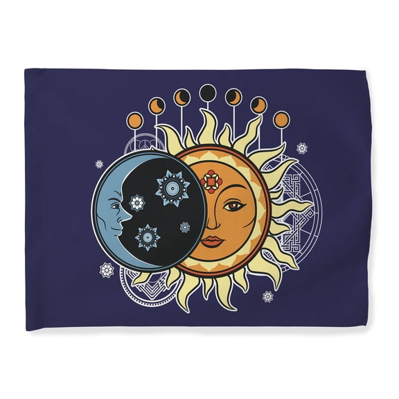 ThisWear Housewarming Gifts Moon and Sun Garden Flag Astrology Astronomy Gifts Horizontal House Flag Multi