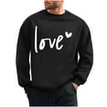 thumbnail image 2 of PNTUTB Valentine's Day Men's Fashion Print Classic Crew Neck Long Sleeve Casual Loose Pullover Comfort Sweatshirts, 2 of 6