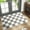 Camel & White, variant on Lochas Checkered Area Rugs Checkerboard Rug Plaid Carpet for Living Room Bedroom Home Decor,4'x6',Black&White