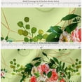 thumbnail image 2 of Soimoi Green Cotton Poplin Fabric Leaves & Ranunculus Floral Fabric Prints By Yard 58 Inch Wide, 2 of 7