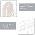 thumbnail image 6 of Smart Design 5-Tier Pan/Lid Organizer with Premium Wood Accents, 11.75" L x 10" W x 9.39" H, White, 6 of 7