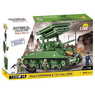 COBI WWII T-34/76 Tank 2-in-1 Building Set - 1:28 Scale Historical Collection Model With Movable Turret & Tracks