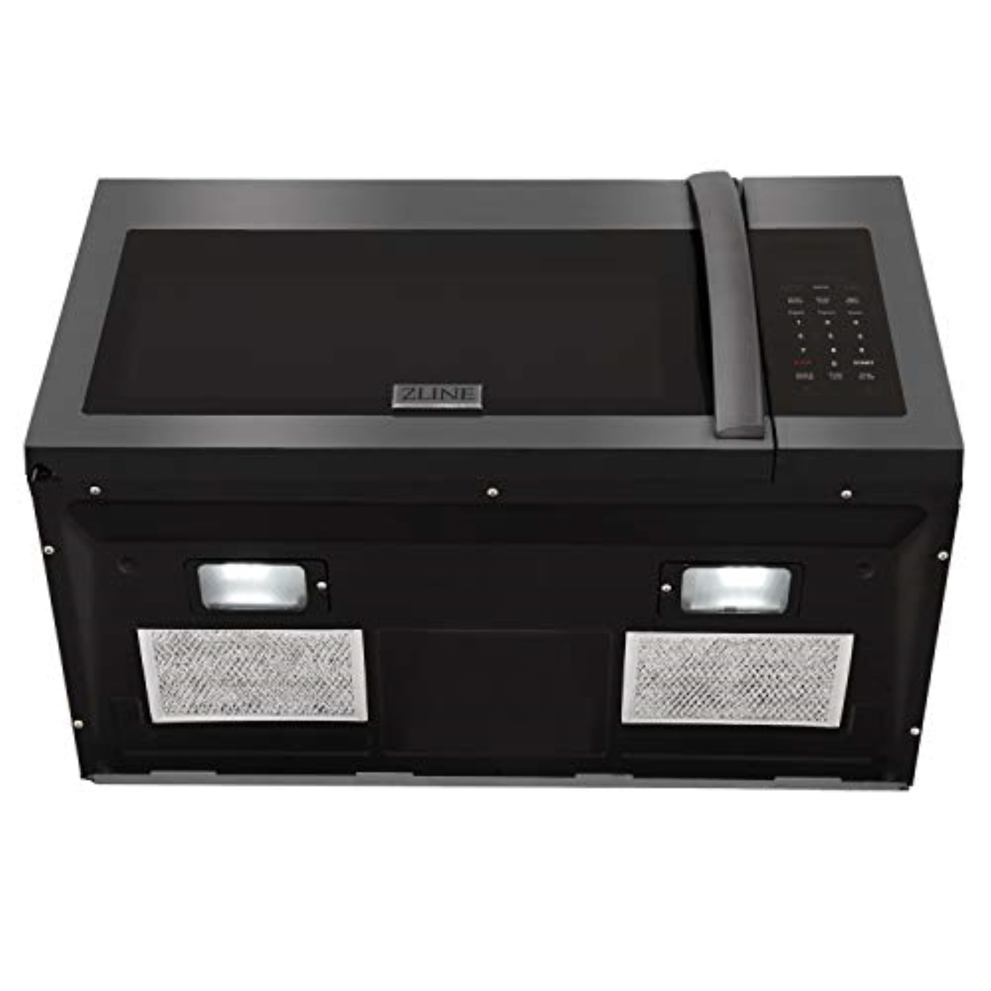 ZLINE 30 in. OTR/Over-the-Range Microwave in Black Stainless Steel with Modern Handle (MWO-OTR-30-BS)