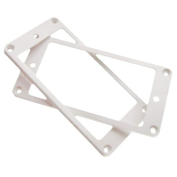 Anillos de sujeción para pastillas humbucker de fondo plano para guitarra eléctrica, color blanco